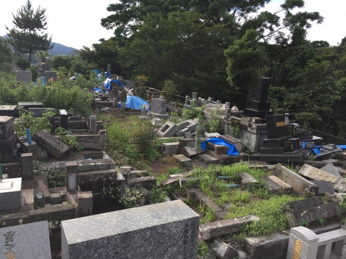 熊本地震でお墓がどうなったかを見てきました｜デザイン墓石・お墓の購入・販売なら茨城県の山﨑石材店